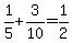 1%2F5%2B3%2F10=1%2F2