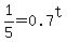 1%2F5=0.7%5Et