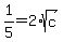 1%2F5+=+2%2Asqrt%28c%29
