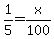 1%2F5+=+x%2F100
