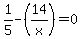 1%2F5-%2814%2Fx%29=0