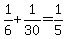 1%2F6%2B1%2F30=1%2F5