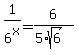 1%2F6%5Ex=6%2F%285%2Asqrt%286%29%29