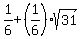 1%2F6+%2B%281%2F6%29sqrt%2831%29%29+