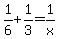 1%2F6+%2B+1%2F3+=+1%2Fx