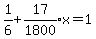 1%2F6+%2B+expr%2817%2F1800%29x=1