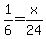 1%2F6+=+x%2F24