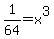 1%2F64+=+x%5E3