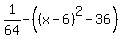 1%2F64+-+%28%28x-6%29%5E2-36%29