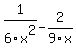 1%2F6x%5E2-2%2F9x