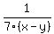 1%2F7%28x-y%29