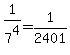 1%2F7%5E4+=+1%2F2401