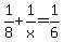 1%2F8+%2B+1%2Fx+=+1%2F6