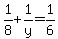 1%2F8+%2B+1%2Fy+=+1%2F6