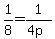 1%2F8+=+1%2F%284p%29