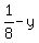 1%2F8+-+y