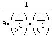 1%2F9%281%2Fx%5E3%29%281%2Fy%5E1%29