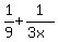 1%2F9%2B1%2F%283x%29