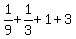 1%2F9%2B1%2F3%2B1%2B3