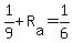 1%2F9%2BR%5Ba%5D=1%2F6