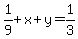 1%2F9%2Bx%2By=1%2F3