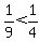 1%2F9+%3C+1%2F4