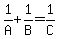 1%2FA%2B1%2FB=1%2FC