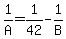 1%2FA+=+1%2F42+-+1%2FB