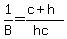 1%2FB=%28c%2Bh%29%2F%28hc%29