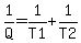 1%2FQ=1%2FT1%2B1%2FT2
