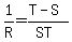 1%2FR=%28T-S%29%2F%28ST%29
