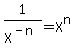 1%2FX%5E%28-n%29+=+X%5En