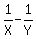 1%2FX-1%2FY