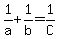 1%2Fa%2B1%2Fb=1%2FC