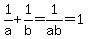 1%2Fa%2B1%2Fb=1%2Fab=1