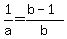 1%2Fa=%28b-1%29%2Fb