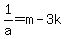 1%2Fa=m-3k