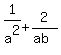 1%2Fa%5E2%2B+2%2F%28ab%29