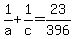 1%2Fa+%2B+1%2Fc+=+23%2F396