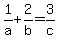 1%2Fa+%2B+2%2Fb+=+3%2Fc
