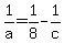 1%2Fa+=+1%2F8+-+1%2Fc