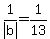 1%2Fabs%28b%29+=1%2F13+