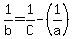 1%2Fb=1%2FC+-%281%2Fa%29
