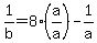 1%2Fb=8%28a%2Fa%29-1%2Fa