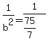 1%2Fb%5E2=1%2F%2875%2F7%29