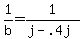 1%2Fb+=+1%2F%28j+-+.4j%29