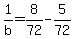 1%2Fb+=+8%2F72+-+5%2F72