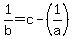 1%2Fb+=+c-%281%2Fa%29