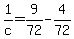 1%2Fc+=+9%2F72+-+4%2F72