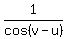 1%2Fcos%28v-u%29